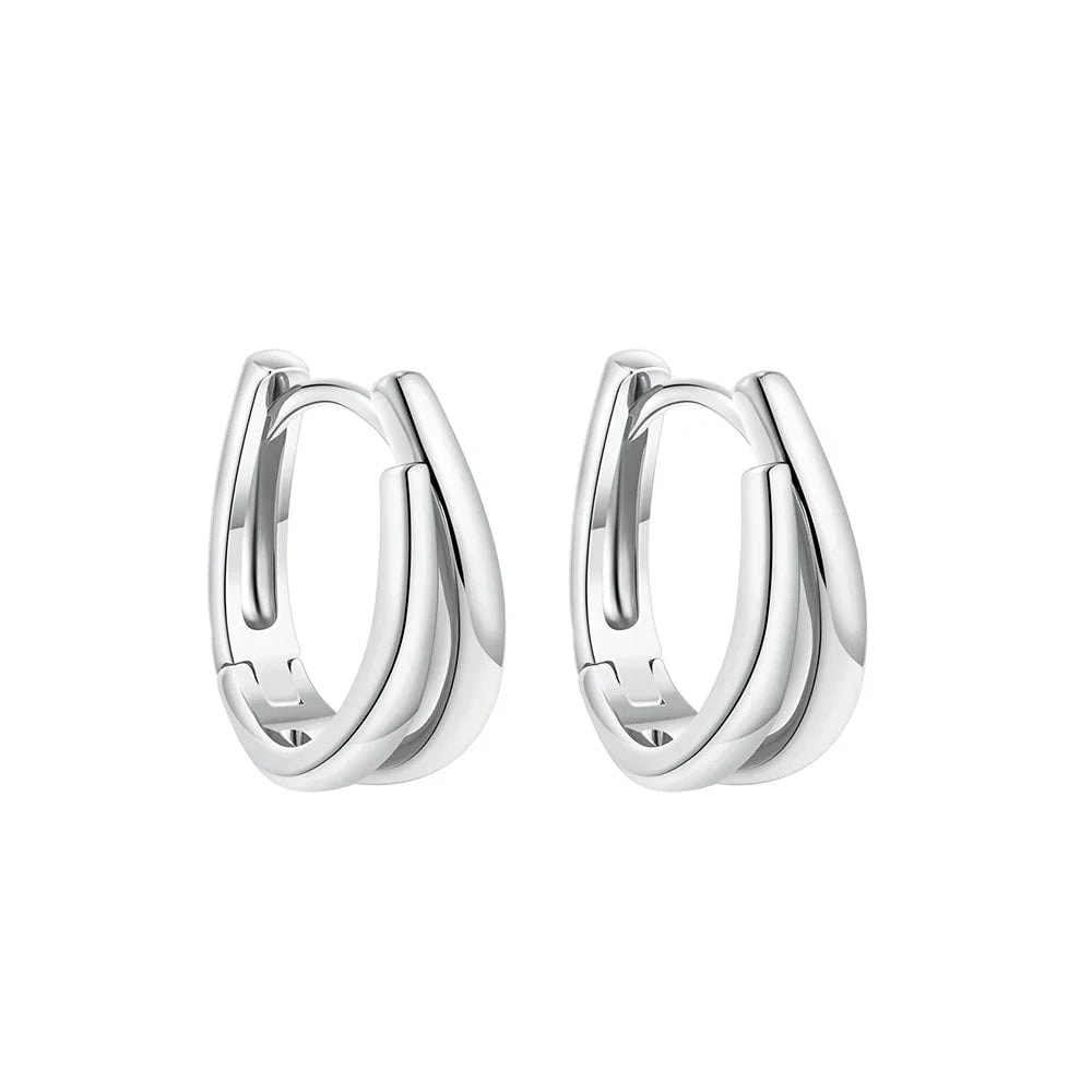 Mini créoles en U double rang