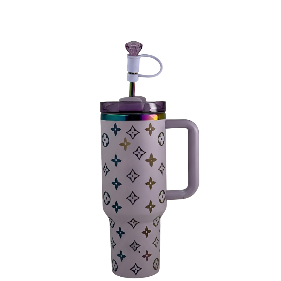 Gobelet isotherme lilas 1,2 L détails colorés