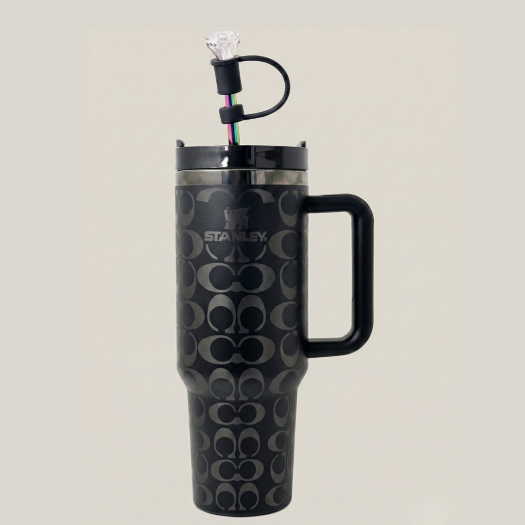 Gobelet Isotherme Quencher Monogramme Holographique 1,2 L - NOIR ET ARGENTÉ