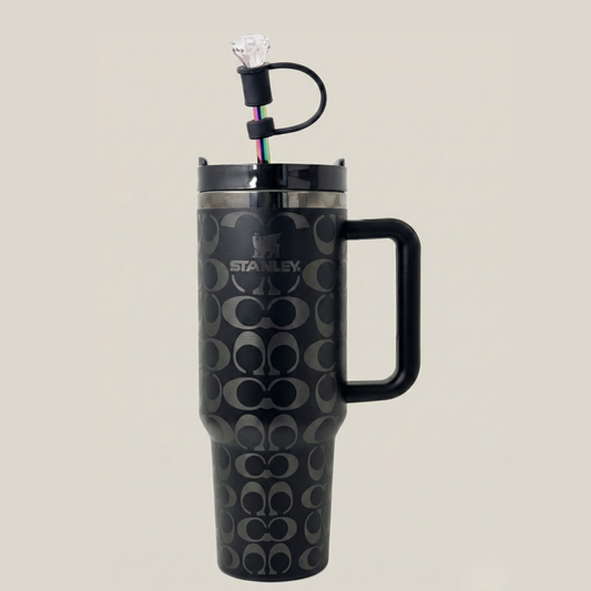 Gobelet Isotherme Quencher Monogramme Holographique 1,2 L - NOIR ET ARGENTÉ