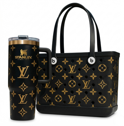 Duo LuxeCarry Style LV, Sac Cabas + Gobelet Isotherme Stanleys Lux 1,2 L