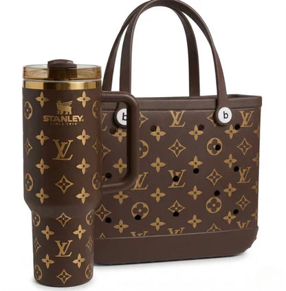 Duo LuxeCarry Style LV, Sac Cabas + Gobelet Isotherme Stanleys Lux 1,2 L