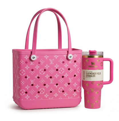 Duo LuxeCarry Style LV, Sac Cabas + Gobelet Isotherme Stanleys Lux 1,2 L