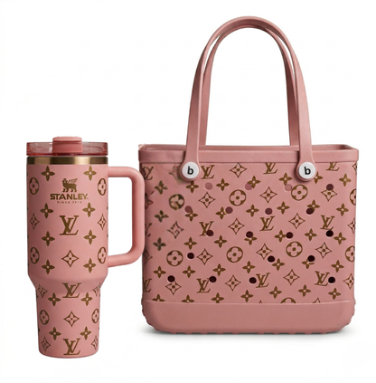 Duo LuxeCarry Style LV, Sac Cabas + Gobelet Isotherme Stanleys Lux 1,2 L