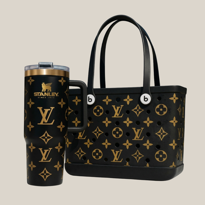 Duo LuxeCarry Style LV, Sac Cabas + Gobelet Isotherme Stanleys Lux 1,2 L
