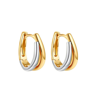 Mini créoles en U double rang