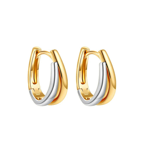 Mini créoles en U double rang