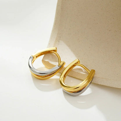Mini créoles en U double rang