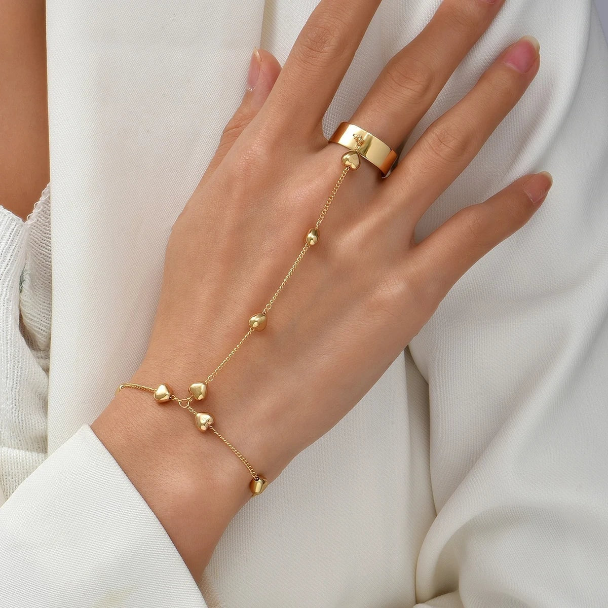 Bracelet à maillons entrelacés