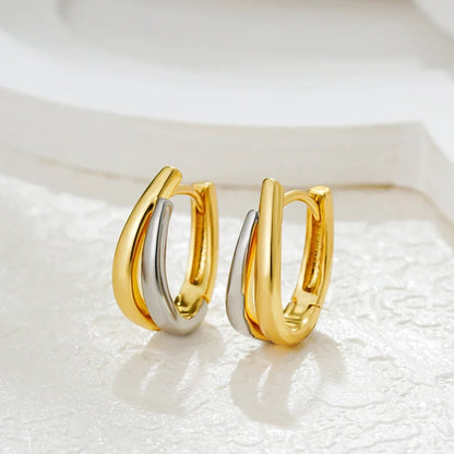 Mini créoles en U double rang