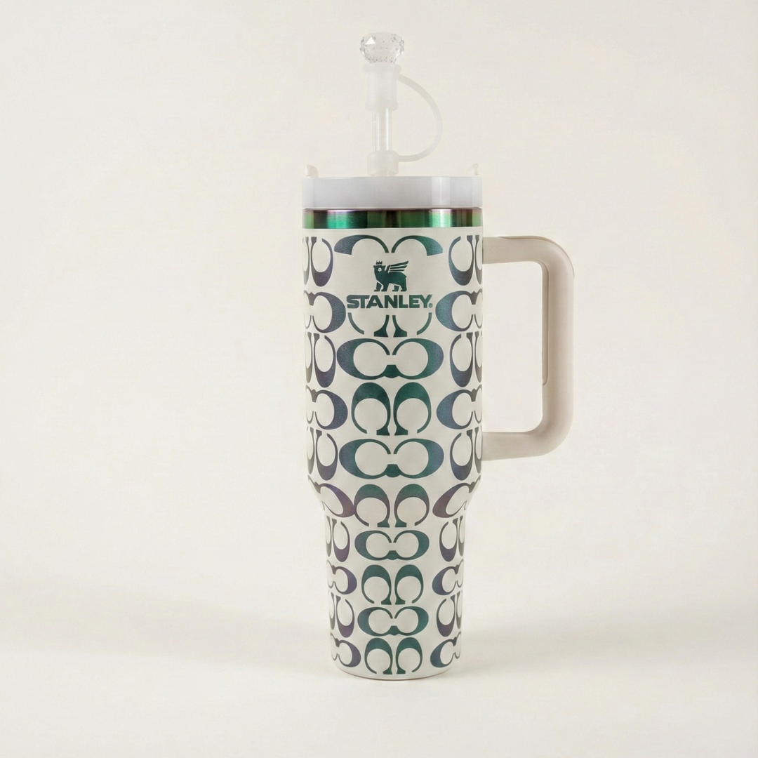 Gobelet Isotherme Quencher Monogramme Holographique 1,2 L - BLANC