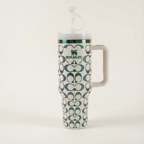 Gobelet Isotherme Quencher Monogramme Holographique 1,2 L - BLANC
